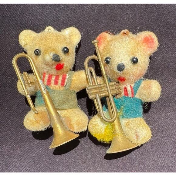 Vintage Hallmark March Of The Teddy Bears Christmas Tree Ornaments -OR3 - Picture 1 of 6